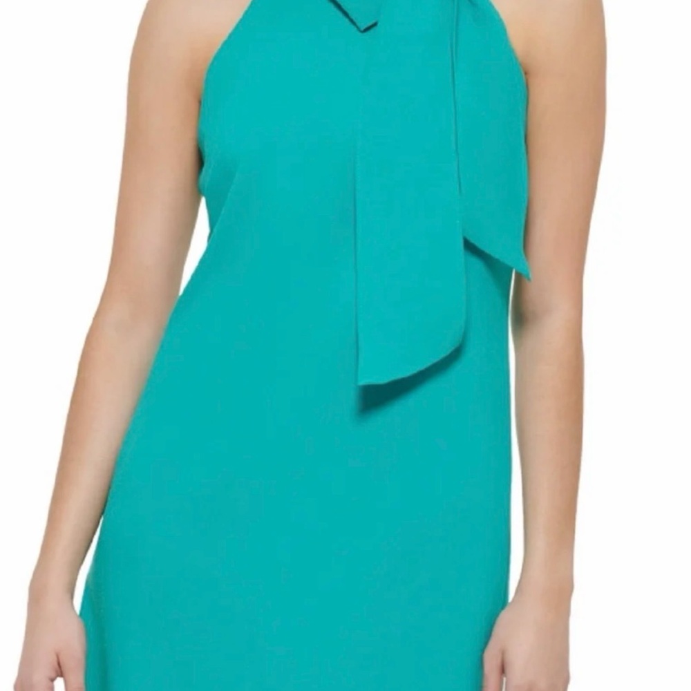 Vince Camaro Halter Tie Neck A-Line Dress